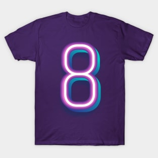 8 Float Purple Neon T-Shirt